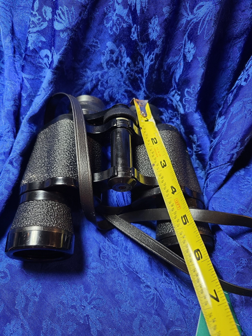 Vintage Black Textured Binoculars with Neck Strap - Picture 2 of 3